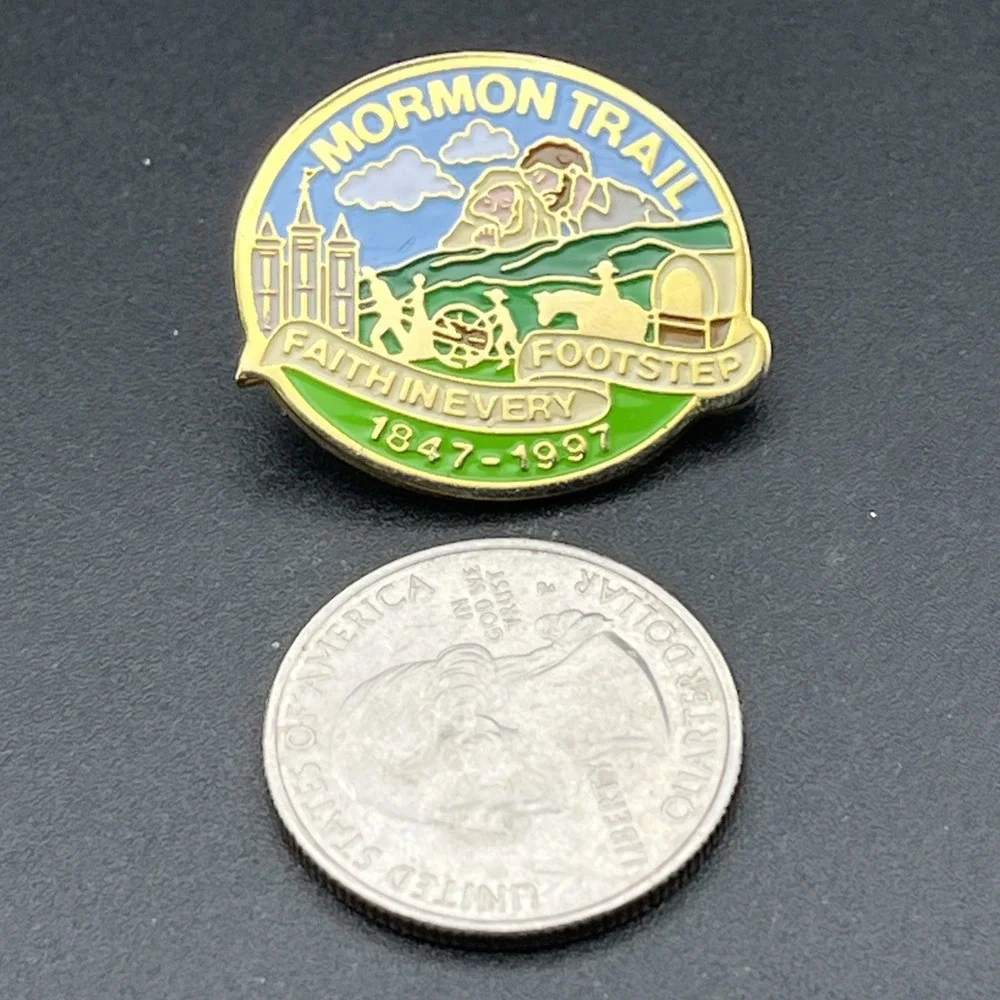 Mormon Trail Faith In Every Footstep 150 Year Anniversary Lapel Hat‎ Pin